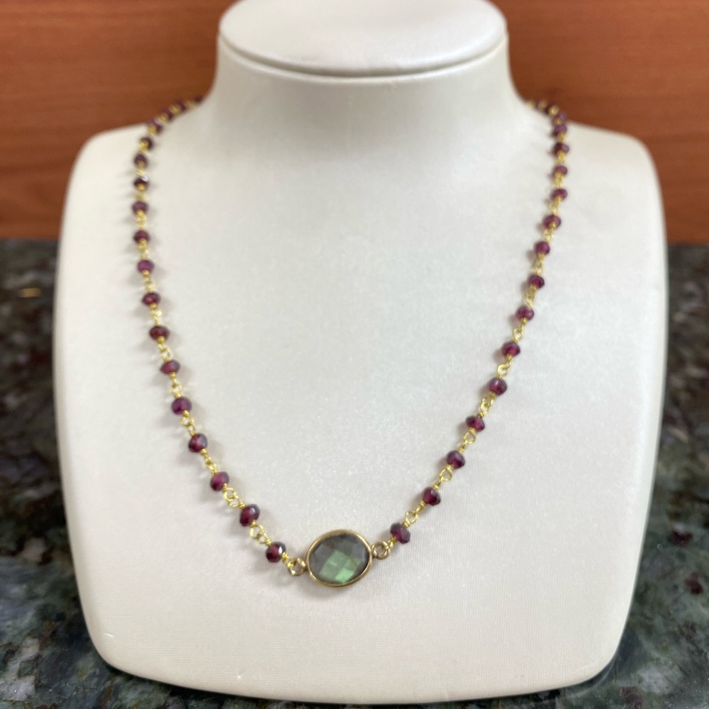 Ela Rae Choker style necklace natural gemstones